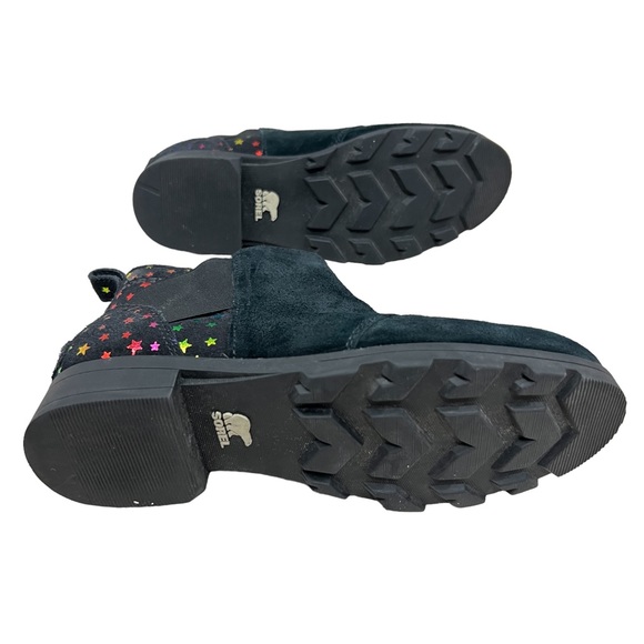 Sorel Emelie youth girls suede Chelsea ankle booties size 4 - Picture 6 of 9